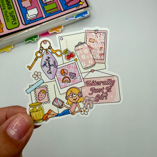 Just A Girl Mood Board Stickers