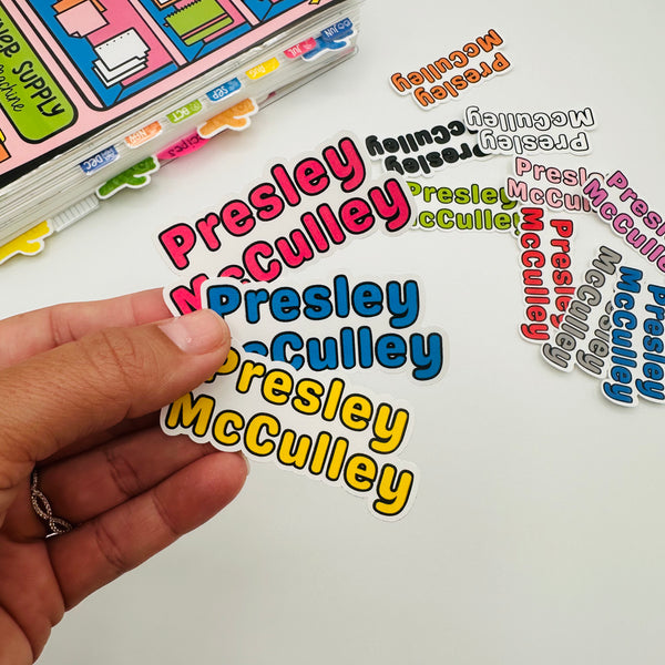 Custom Name Label Stickers