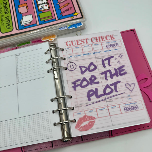Do It For The Plot Guest Check Vellum Dashboard