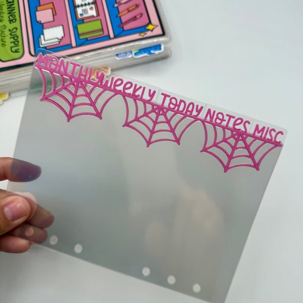 Spider Web Border Dividers - SIDE TABS