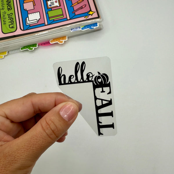 Hello Fall Corner Tab