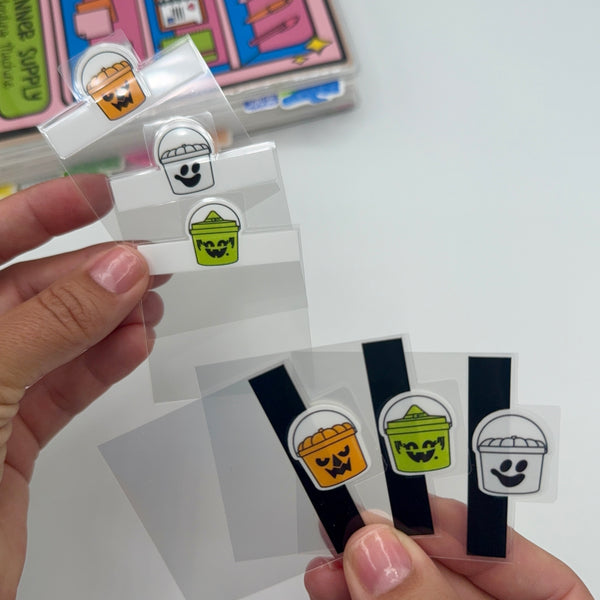 Retro Halloween Bucket Mini Tab Planner Dividers