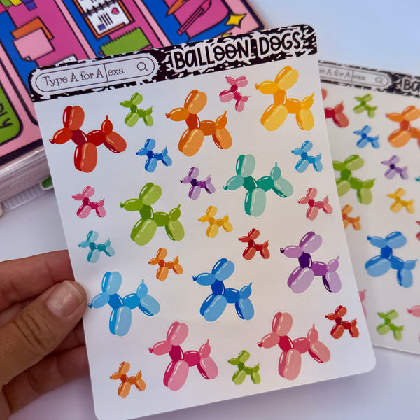 Balloon Dog Sticker Sheet