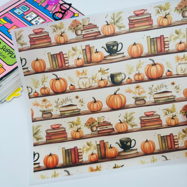 Fall Bookshelf Vellum