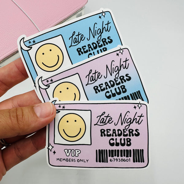 Late Night Readers Club Vinyl Stickers