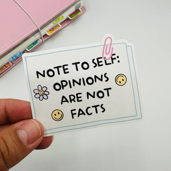 Opinions Are Not Facts Vinyl Stickers