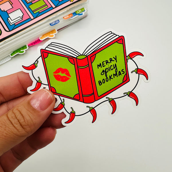 Merry Spicy Bookmas Vinyl Stickers