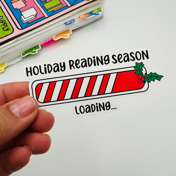 Holiday Reading Season Loading Vinyl Stickers