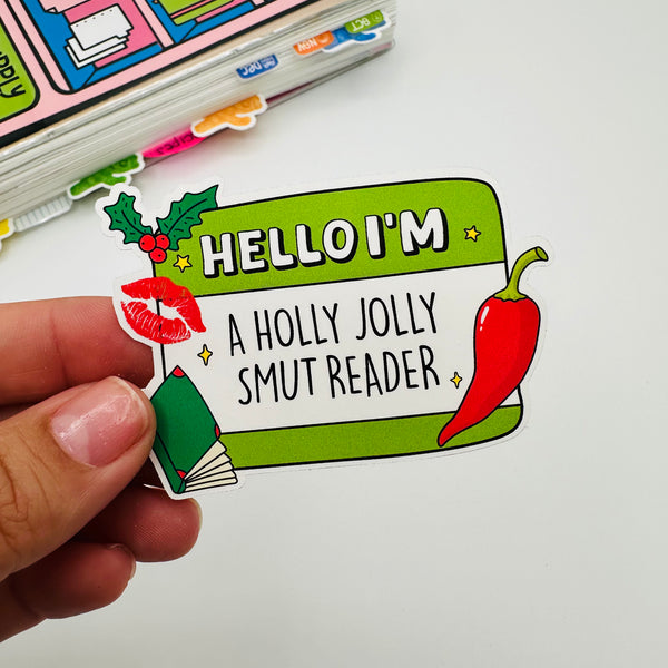 Holly Jolly Smut Reader Vinyl Stickers