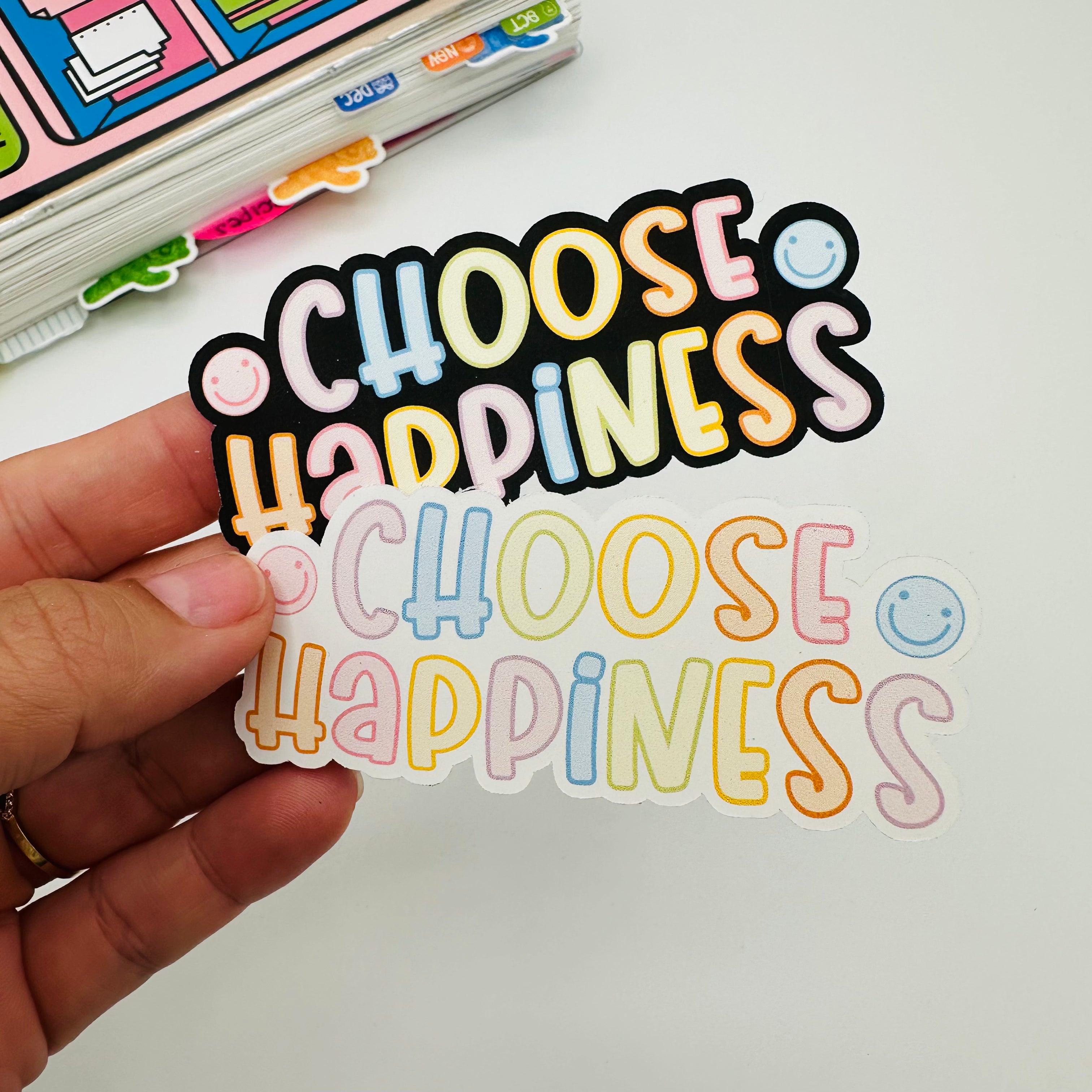 Choose Happiness Vinyl Stickers – TypeAforAlexa