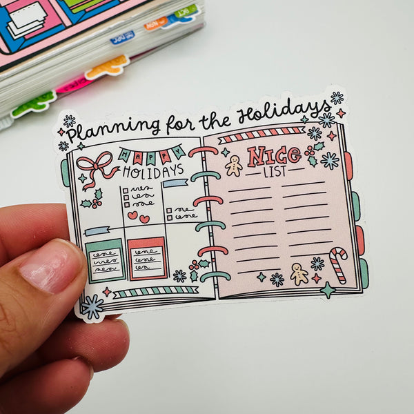 Planning For The Holidays Vinyl Stickers