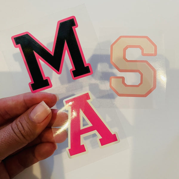 Individual Varsity Letter Vinyl Sticker