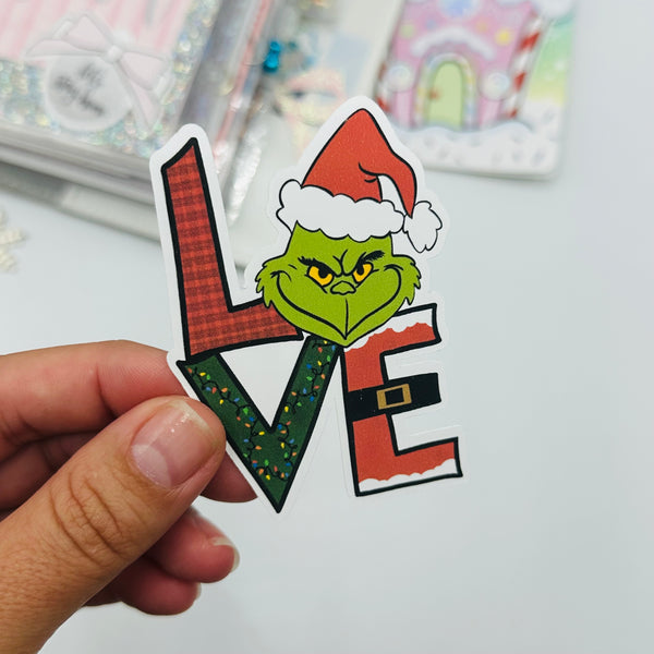 Grinch Love Vinyl Stickers