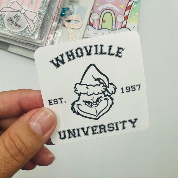 Whoville University Vinyl Stickers