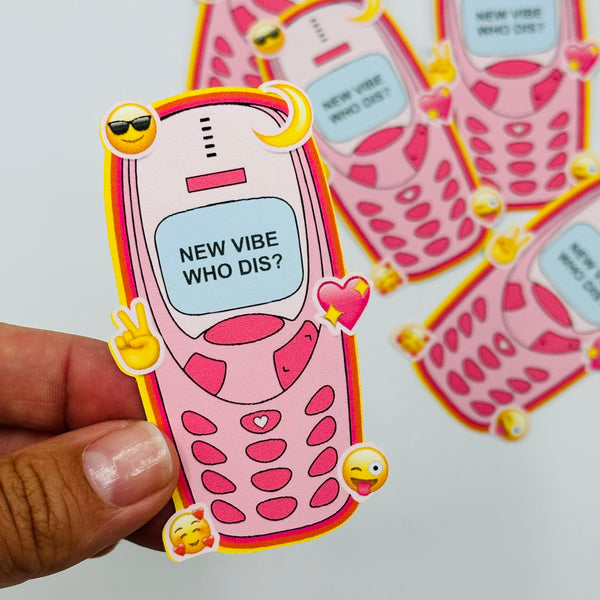 New Vibe Who Dis Vinyl Stickers