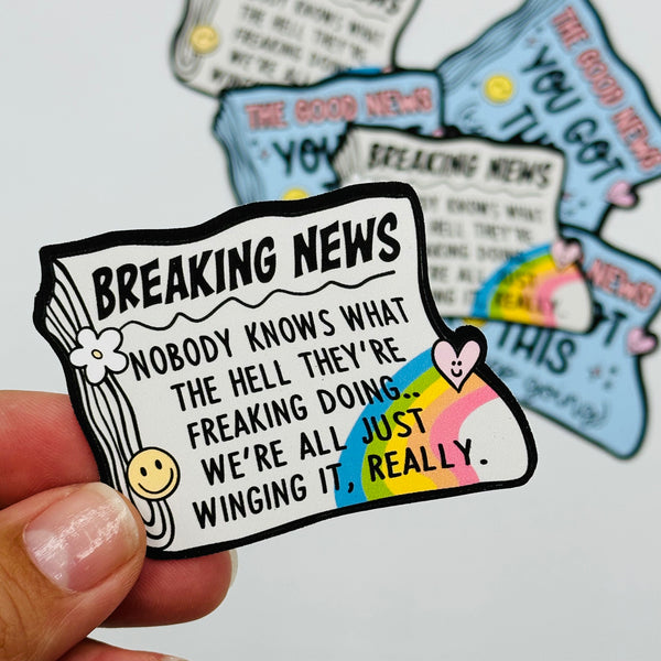 Breaking News Vinyl Stickers
