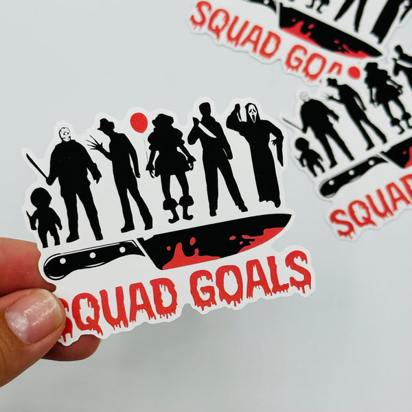 Horror Squad Goals Vinyl Stickers