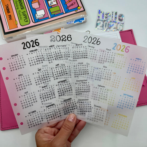 2026 Year At A Glance Vellum Dashboard