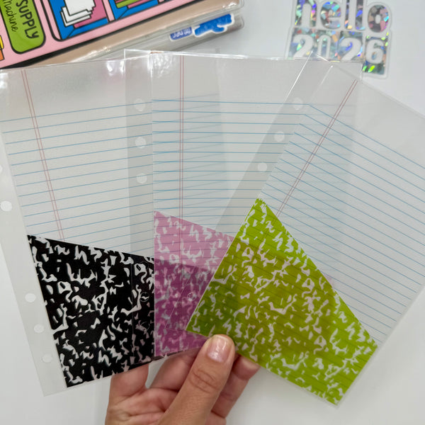 Composition Notebook Vellum Pocket Dashboard