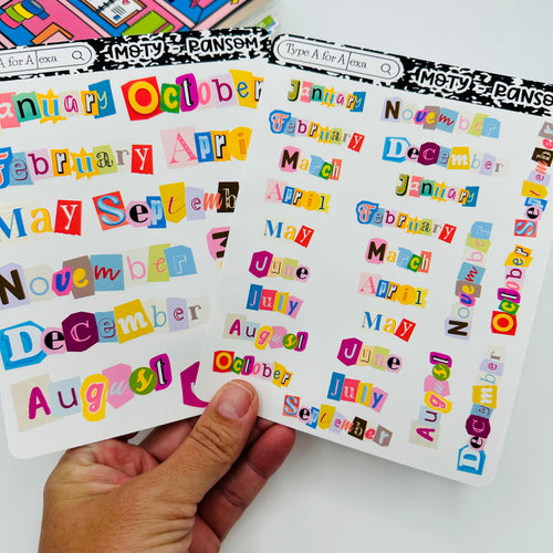 Small Sticker Text Sticker Sheets – TypeAforAlexa