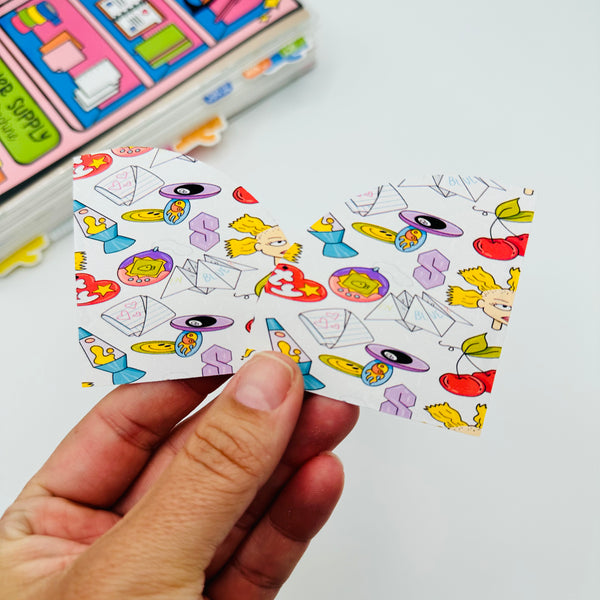 90's Nostalgia Pattern Adhesive Corner Pockets - Set of 2