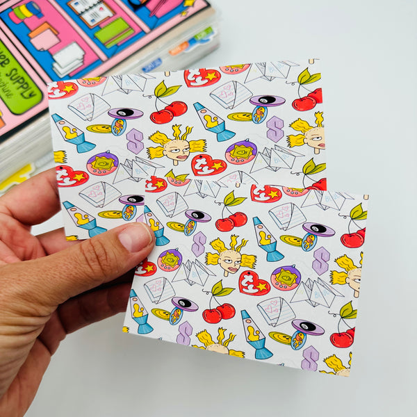 90's Nostalgia Adhesive Sticker Pocket