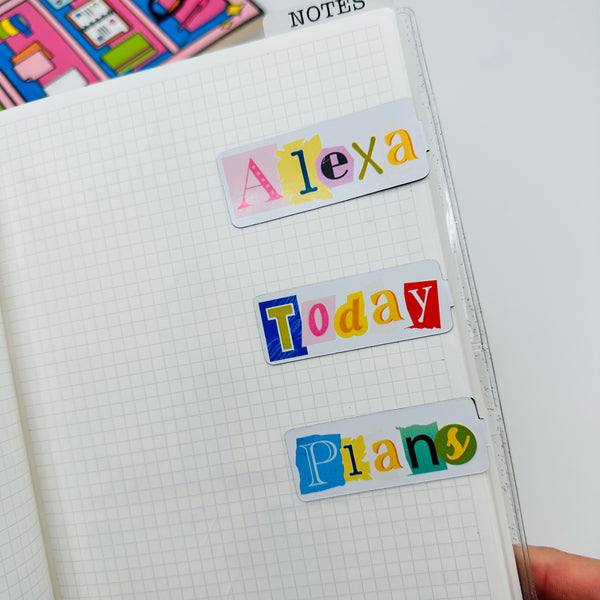 Custom Ransom Font Magnetic Bookmark