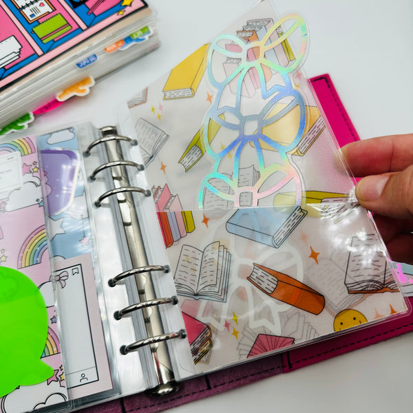 Books and Smileys Vellum Pocket Dashboard