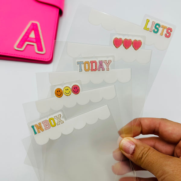 Colorful Varsity Letter Dividers - TOP TABS