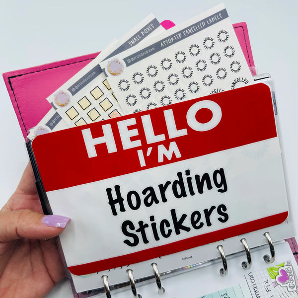 Hello Sticker Storage Pocket