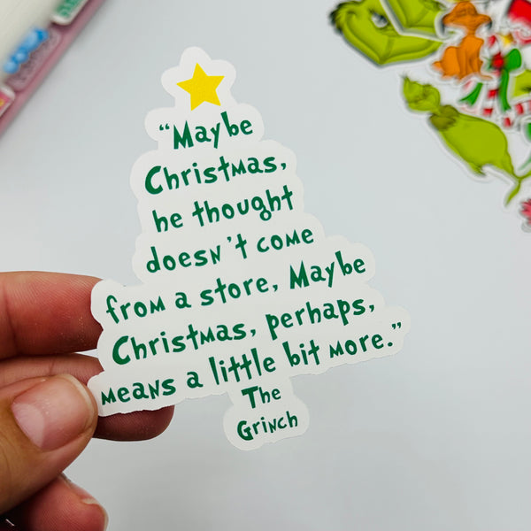 Grinch Tree Vinyl Stickers