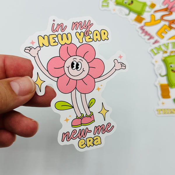 New Year New Me Vinyl Stickers