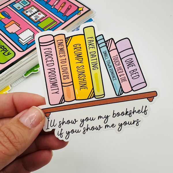 I'll Show You My Bookshelf Vinyl Stickers