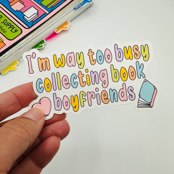 Busy Collecting Book Boyfriends Vinyl Stickers