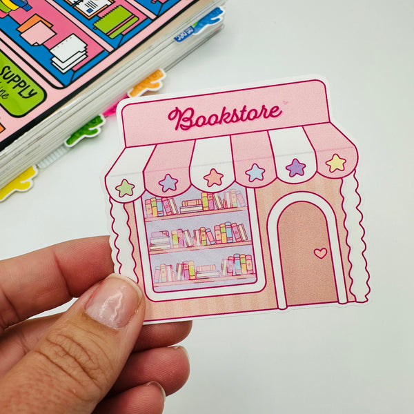 Whimsical Bookstore Vinyl Stickers