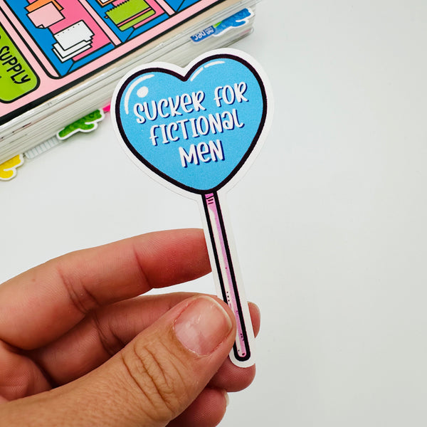 Sucker for Fictional Men Vinyl Stickers