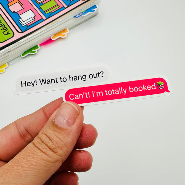Weekend Is Booked Text Vinyl Stickers