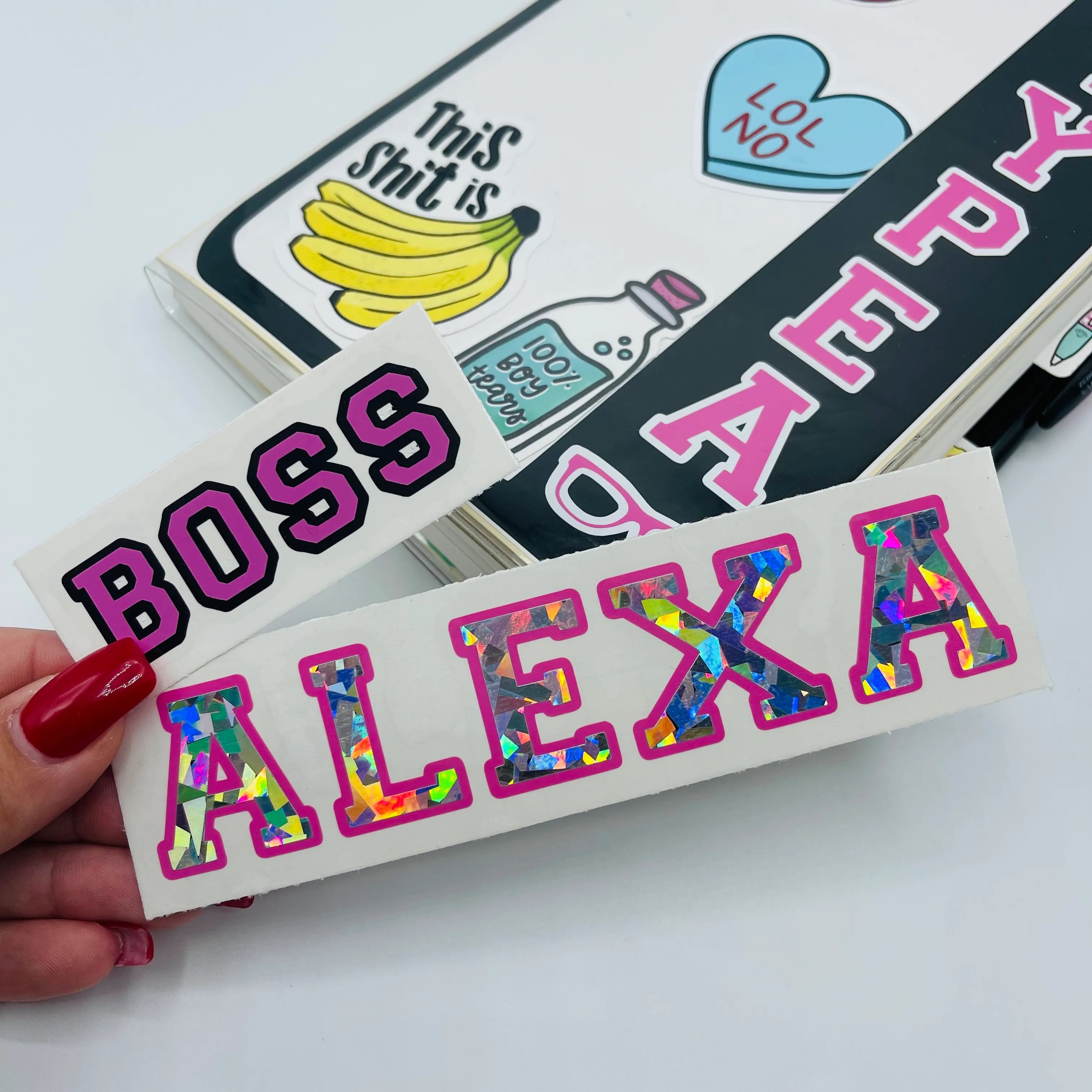 Sticker Letters Varsity Varsity Letter Word Vinyl Sticker – TypeAforAlexa