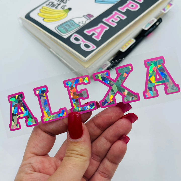 Sticker Letters Varsity Varsity Letter Word Vinyl Sticker – TypeAforAlexa