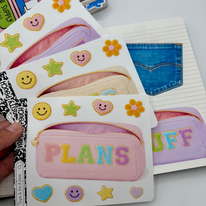 Varsity Pouch Jumbo Journaling Sticker Pocket – TypeAforAlexa