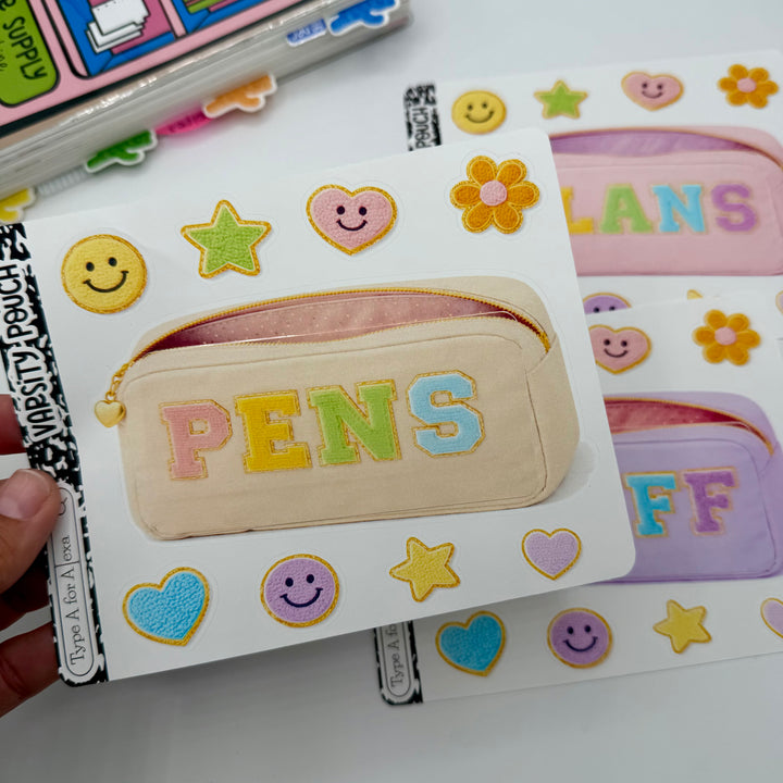 Varsity Pouch Jumbo Journaling Sticker Pocket – TypeAforAlexa