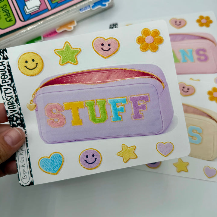 Varsity Pouch Jumbo Journaling Sticker Pocket – TypeAforAlexa