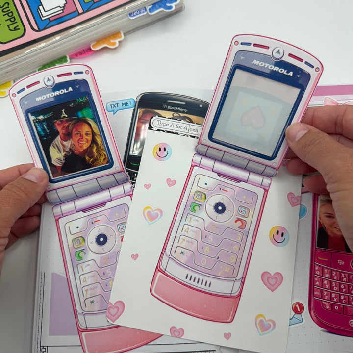 Flip Phone Jumbo Journaling Sticker Frame – TypeAforAlexa