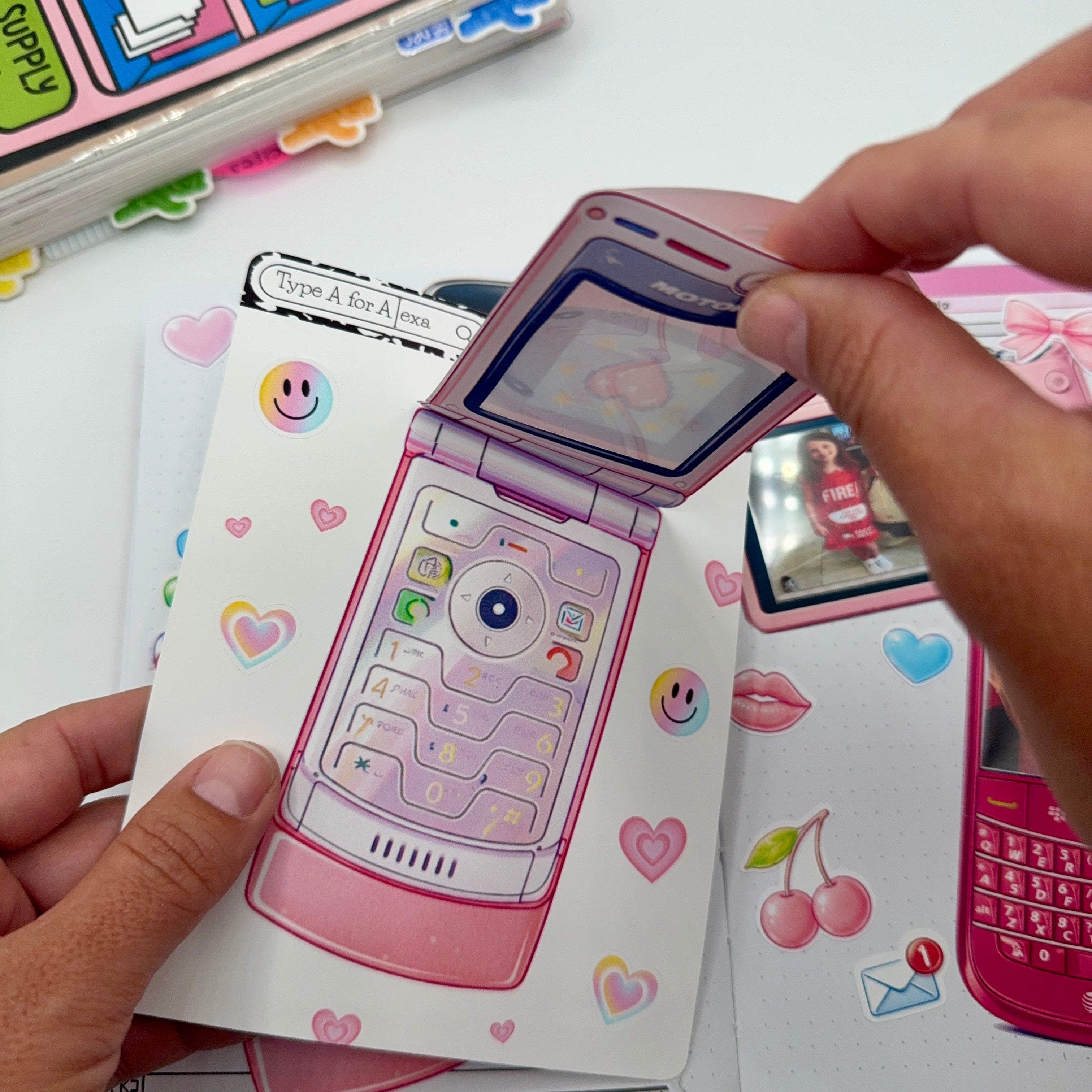 Flip Phone Jumbo Journaling Sticker Frame – TypeAforAlexa