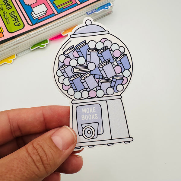Book Gumball Machine Vinyl Stickers