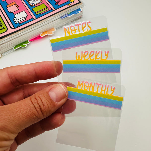 Spring Rainbow Mini Tab Dividers