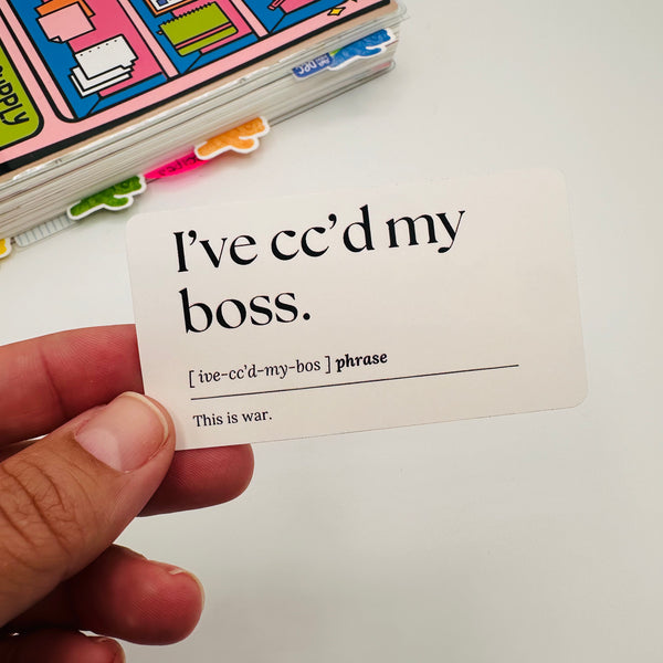 CC'd My Boss Vinyl Stickers