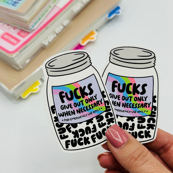 Jar of F*cks Vinyl Stickers