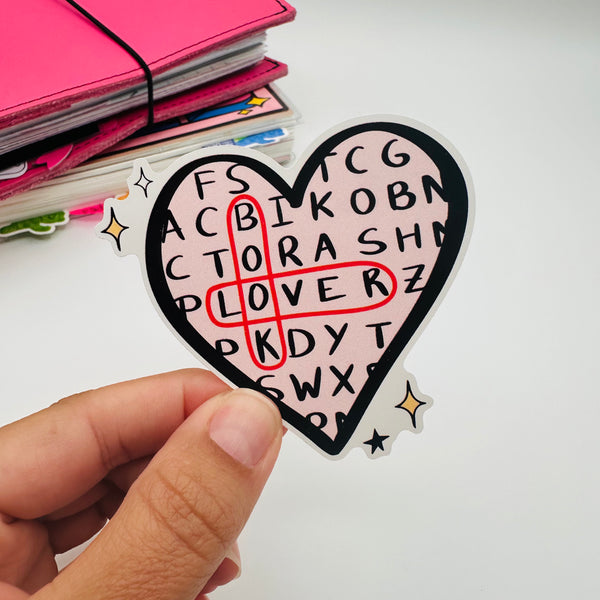 Book Lover Crossword Stickers