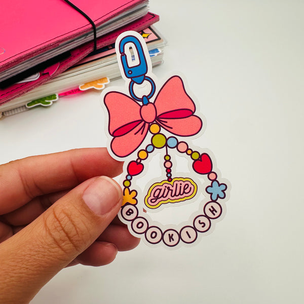 Bookish Girly Keychain Stickers